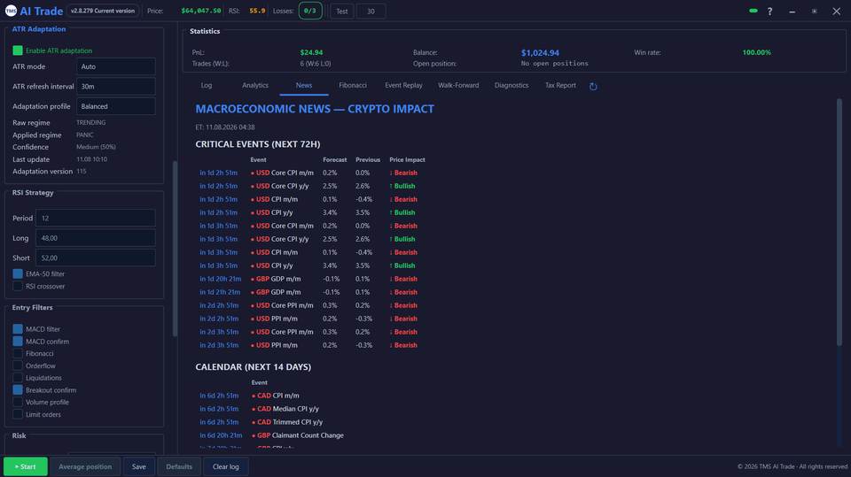 News tab in the Windows client